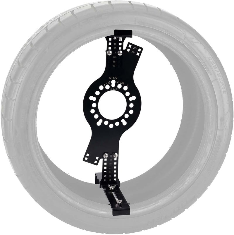 Atesilor Wheel Fitment Tool and Simulator, Offset Measuring Mockup Tool, Fits 14-22 Inch Rim Diameters and 7-17 Inch Widths, 5-Lug Bolt Pattern - Image 1